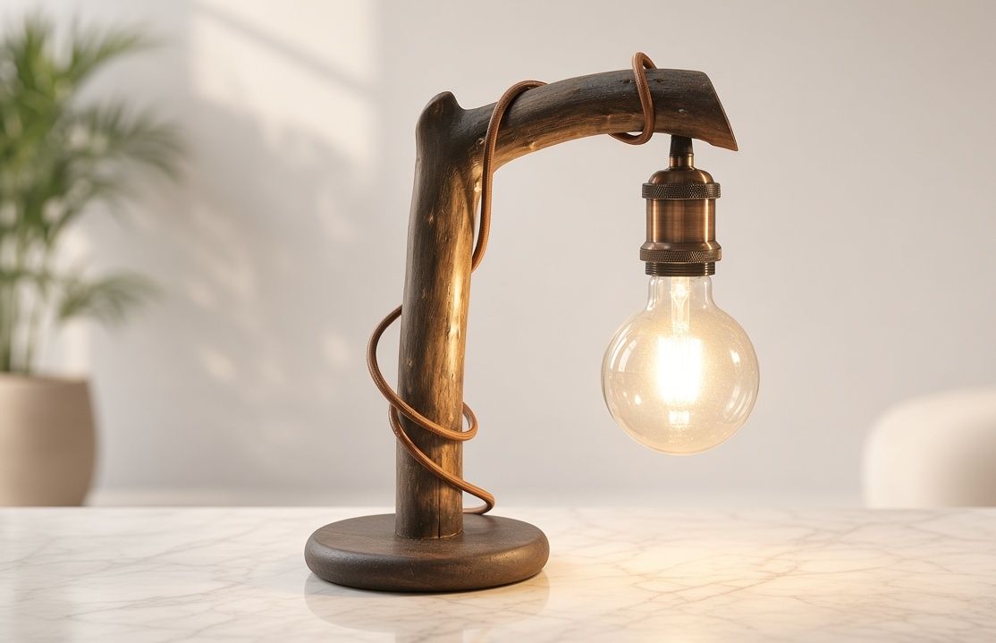 Handmade Natural Arch Table Lamp