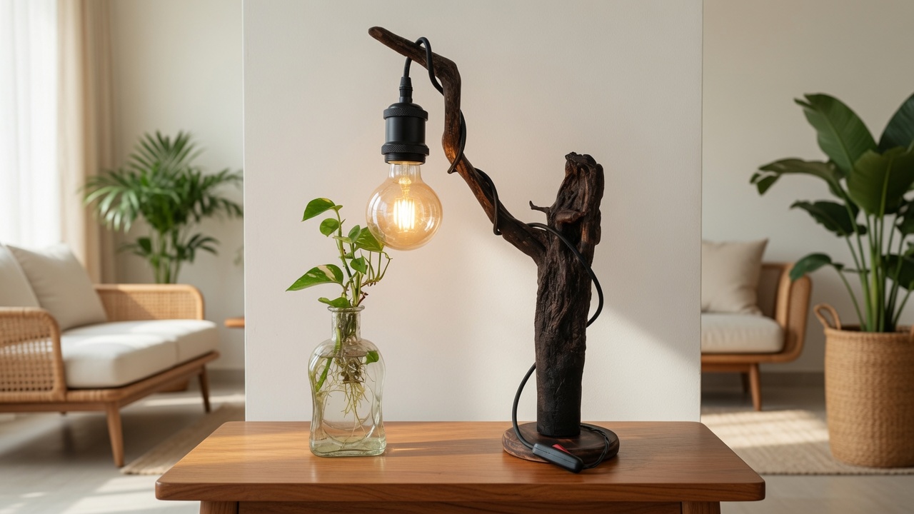 Homei Handmade with Root Table Lamp