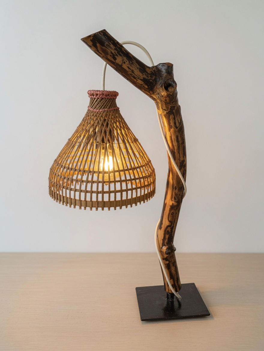 HOMEI Driftwood Bamboo Floor Lamp thumbnail 2